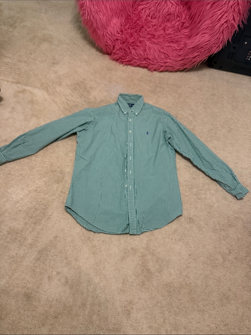 Polo by Ralph Lauren Green Gingham Button-Down Shirt